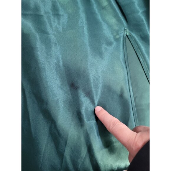 Victoria's Secret M Emerald Jewel Green Slip Dress Nightgown Satin y2k glam - Picture 6 of 9